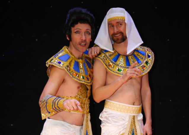 Jacob, right, during rehearsals for Joseph and the Amazing Technicolor Dreamcoat.